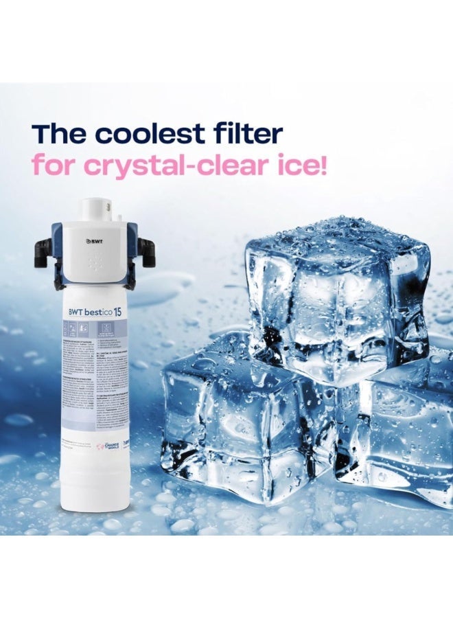 BWT Bestico 15 Water Filter Cartridge – Professional Ice Machine Filter, 40,000 L Capacity, 1 µm Particle Filtration, 3/8″ Connections - Image 3
